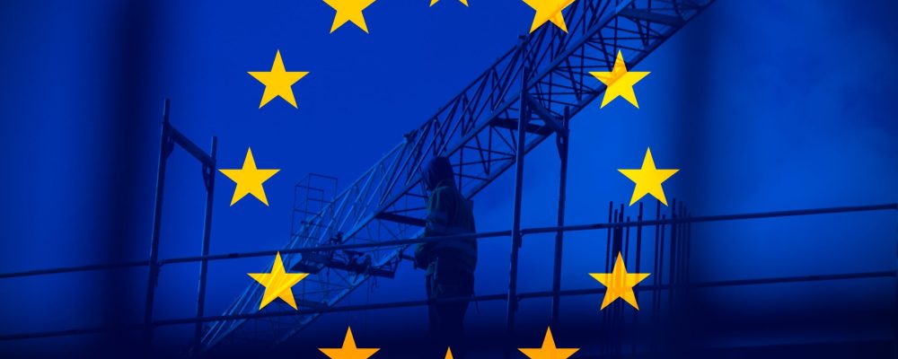 Man,At,Work,On,A,Construction,Site,With,The,European